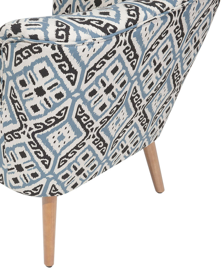 Tumba Armchair with Footstool Fabric Multicolour