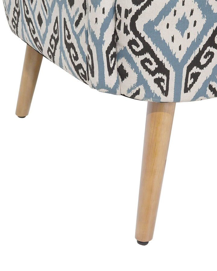 Tumba Armchair with Footstool Fabric Multicolour