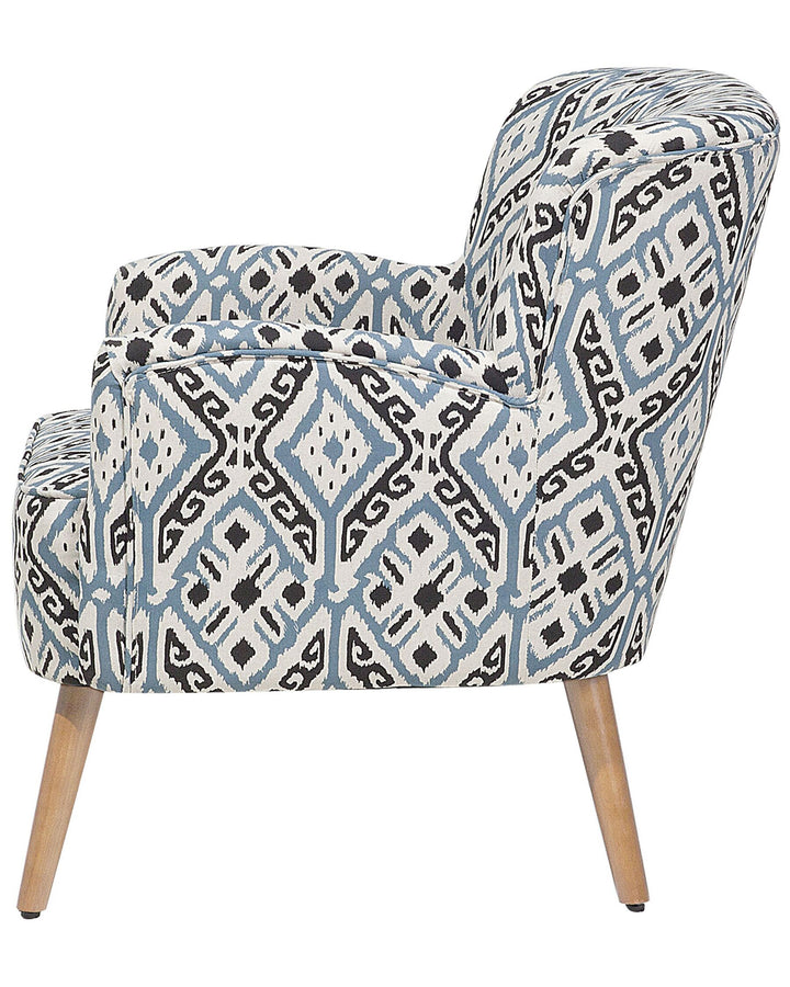 Tumba Armchair with Footstool Fabric Multicolour