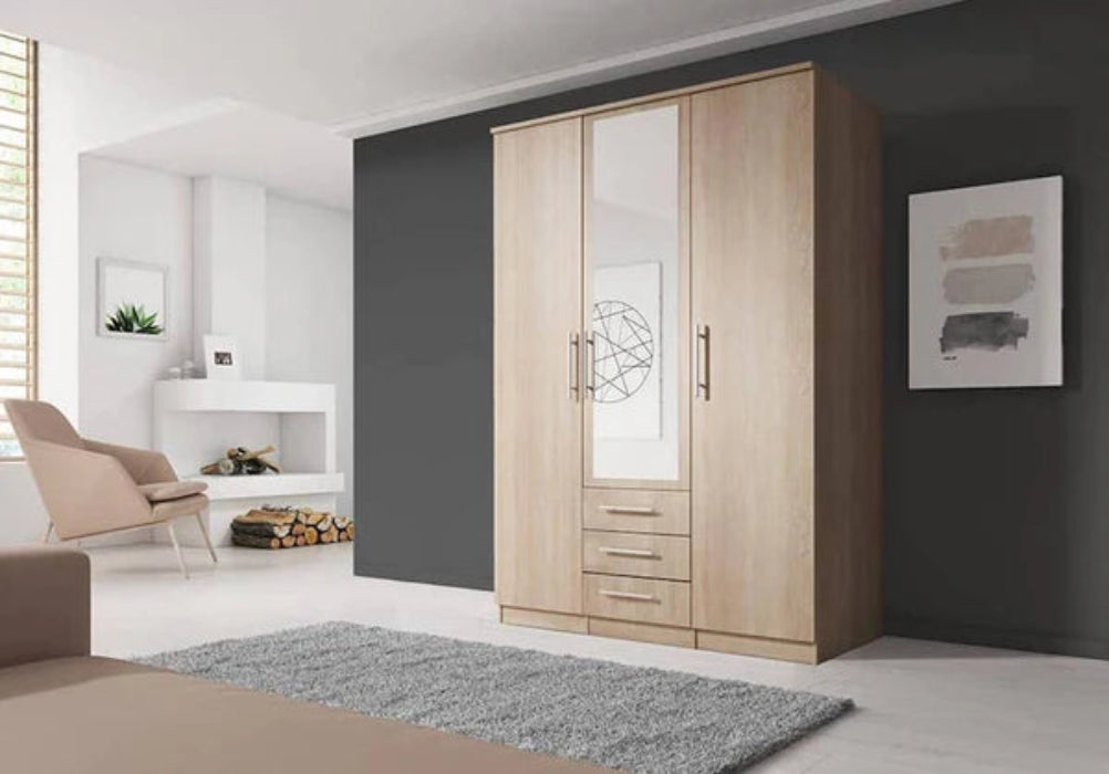 Elegant Alex Hinged Door Wardrobe - Timeless Sonoma Oak Finish