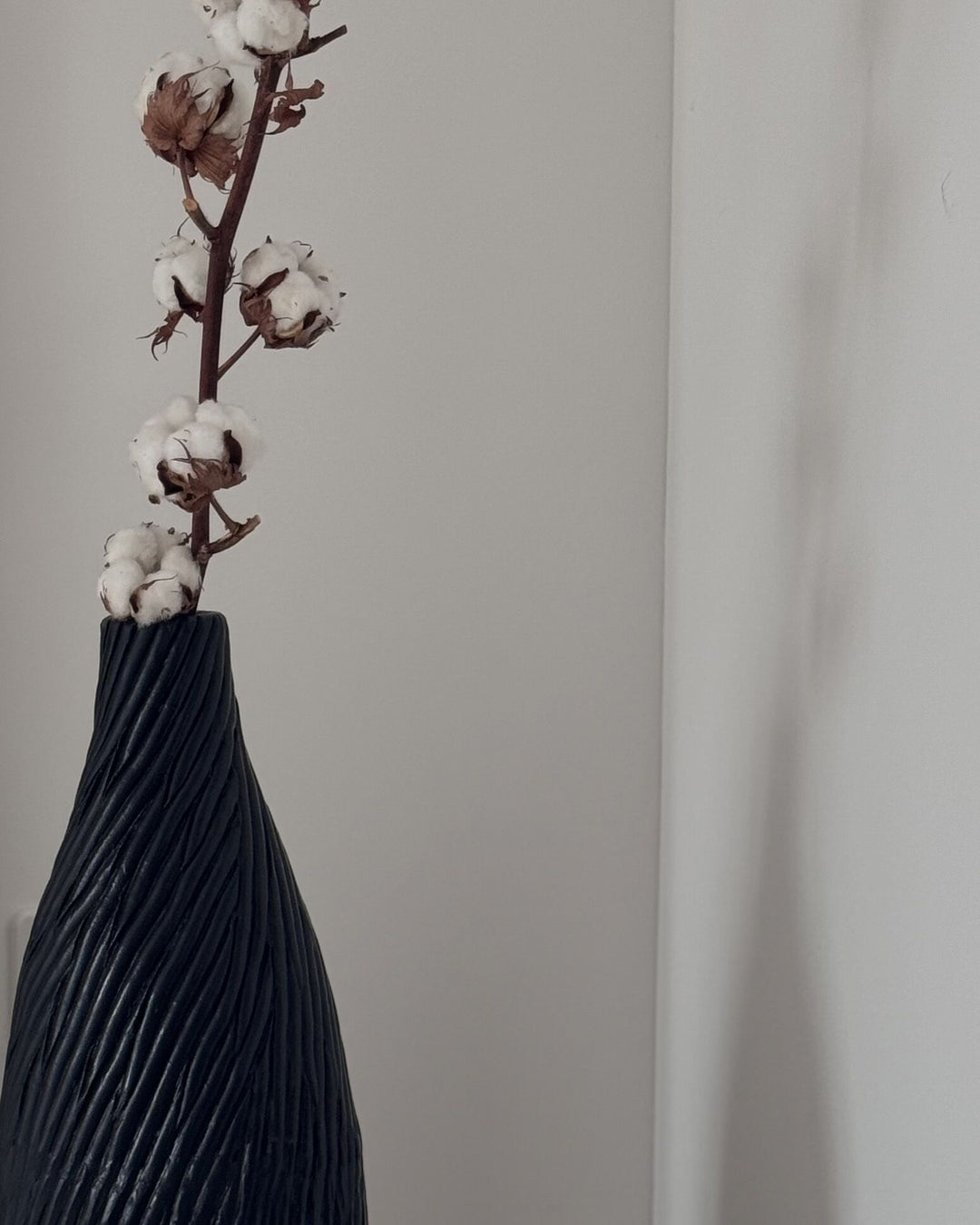 Florentia Decorative Vase Ceramic 50 cm Black