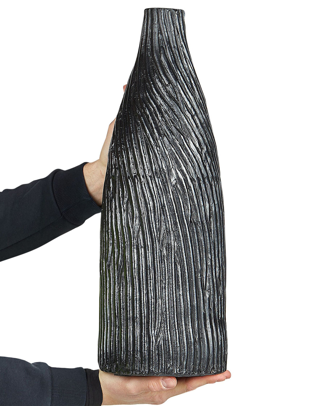Florentia Decorative Vase Ceramic 50 cm Black