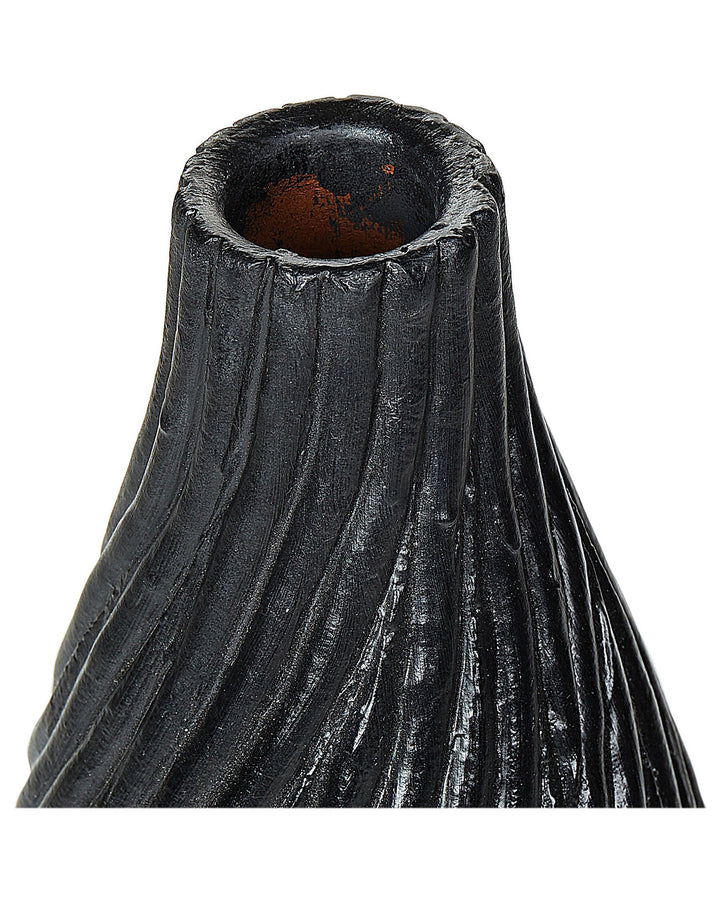 Florentia Decorative Vase Ceramic 50 cm Black