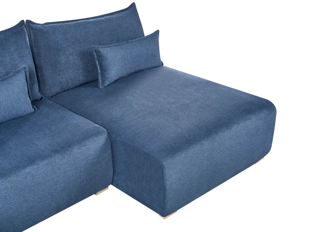Modular Corner Sofa Fabric Blue Left Han Averni
