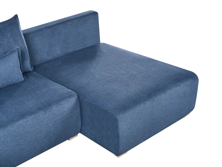 Modular Corner Sofa Fabric Blue Left Han Averni