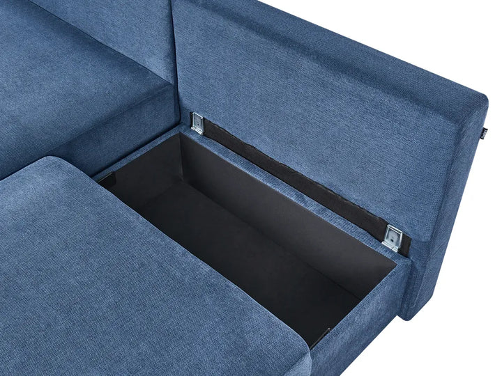 Modular Corner Sofa Fabric Blue Left Han Averni