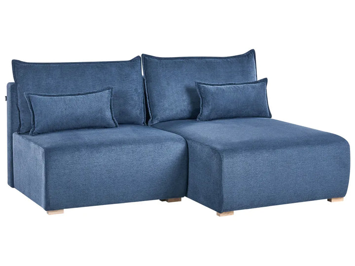 Modular Corner Sofa Fabric Blue Left Han Averni