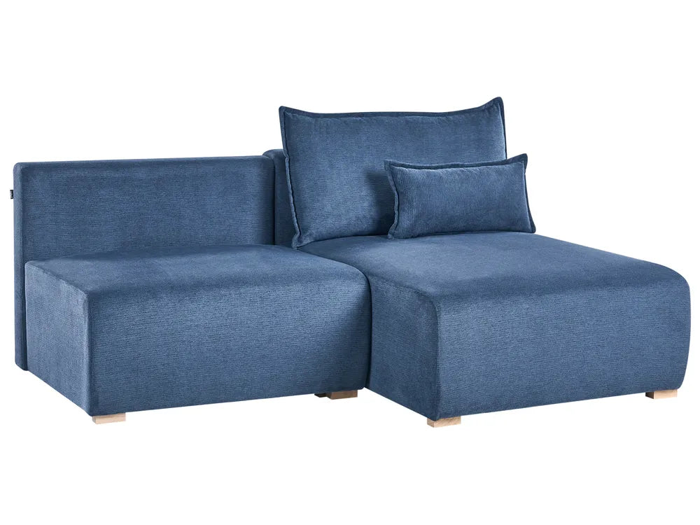 Modular Corner Sofa Fabric Blue Left Han Averni