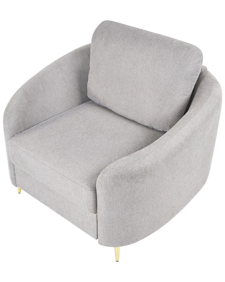Armchair Fabric Light Grey Hillam