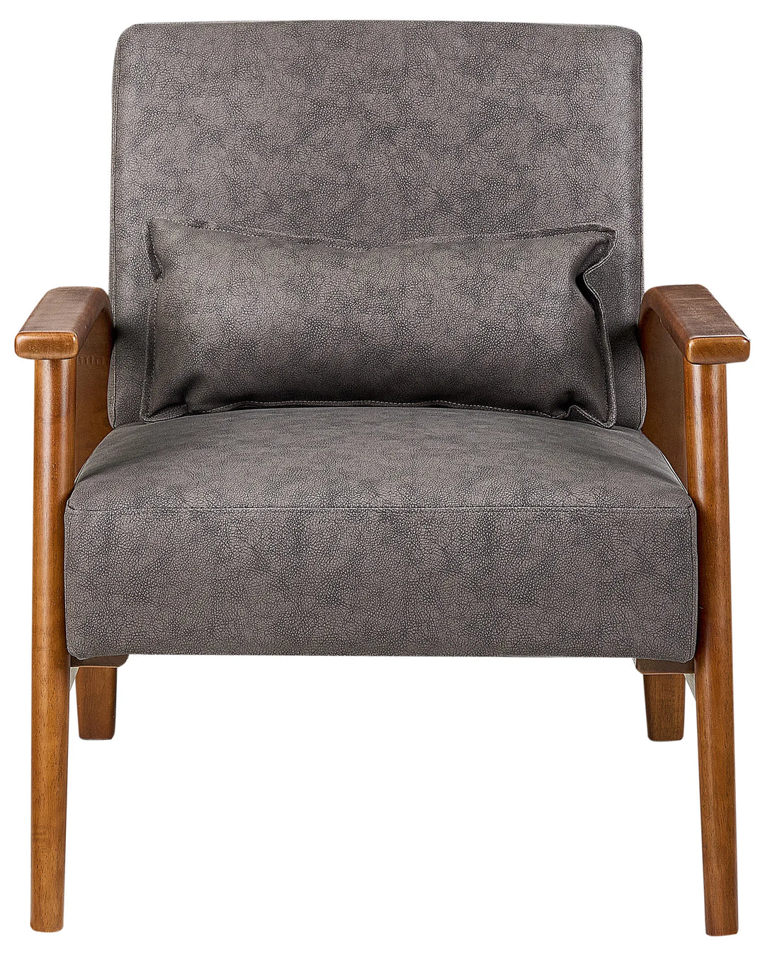 Skara Armchair Faux Leather Dark Brown