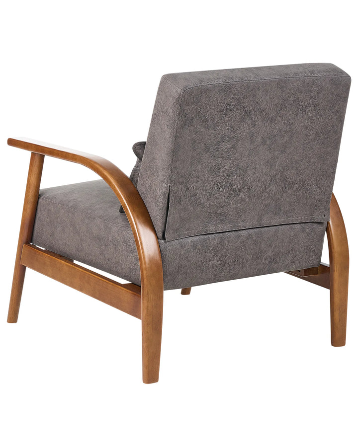 Skara Armchair Faux Leather Dark Brown