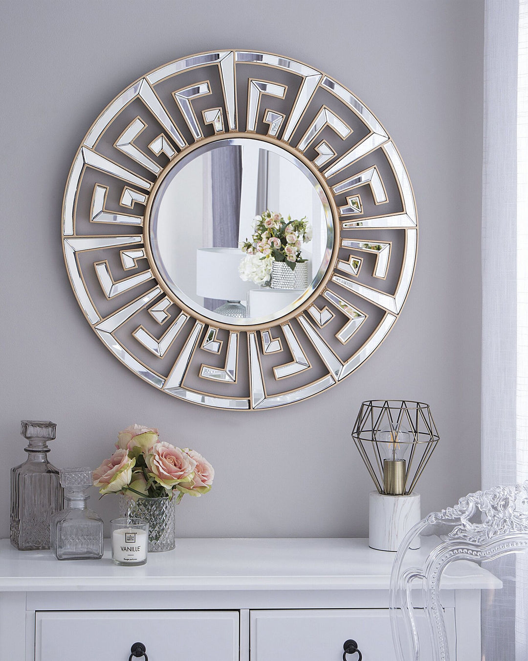 Flers Wall Mirror Metal Gold
