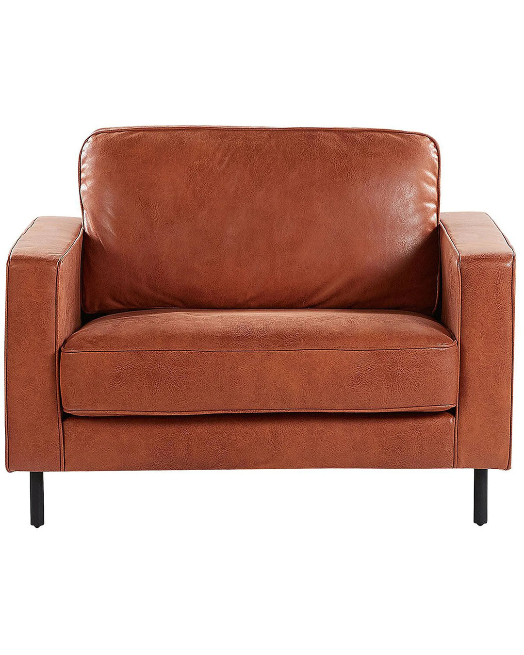 Savalen Armchair Faux Leather Golden Brown