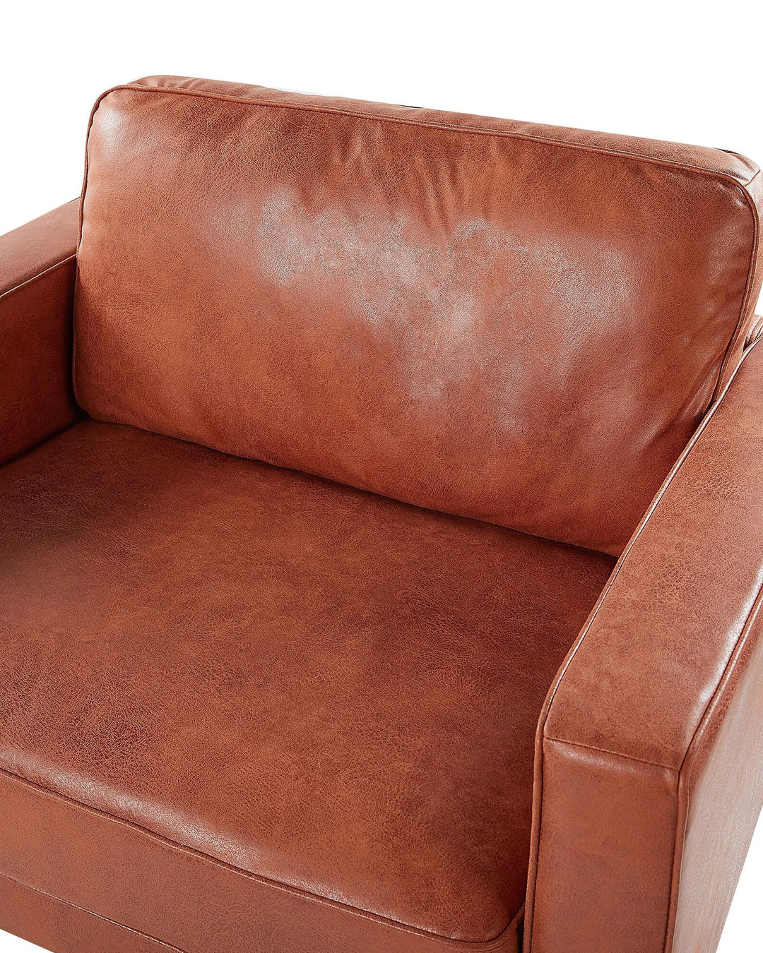 Savalen Armchair Faux Leather Golden Brown