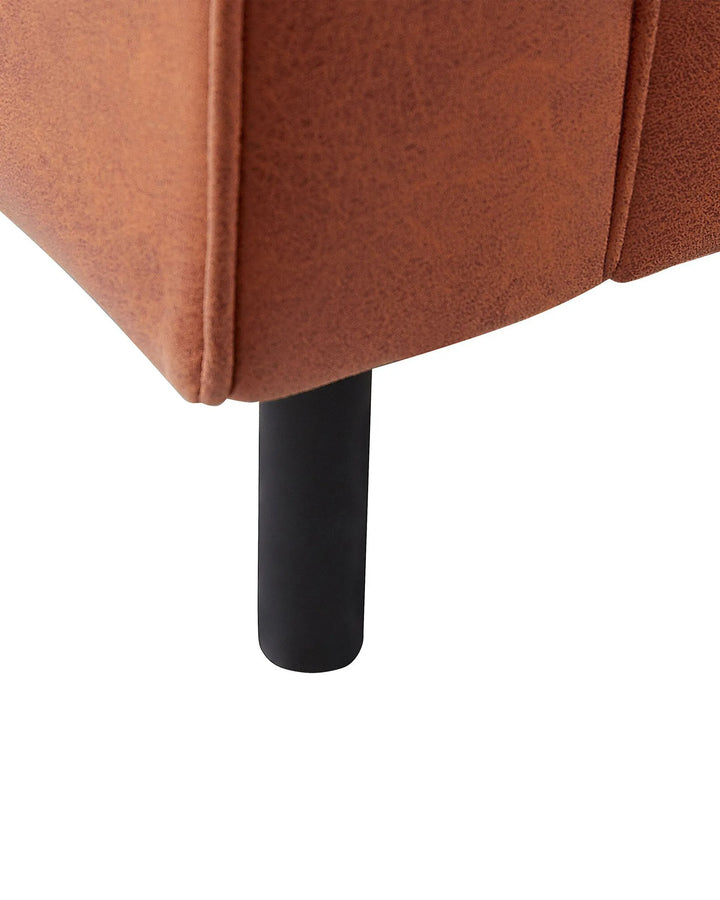Savalen Armchair Faux Leather Golden Brown