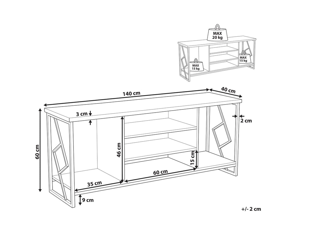 TV Stand Brown/ Black Camylle