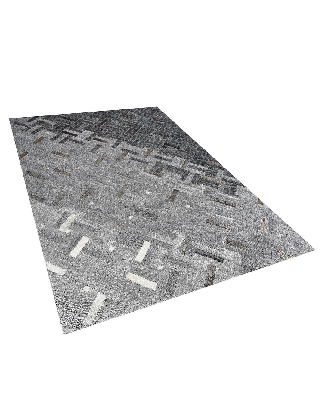 Dara Leather Area Rug 140 x 200 cm Grey