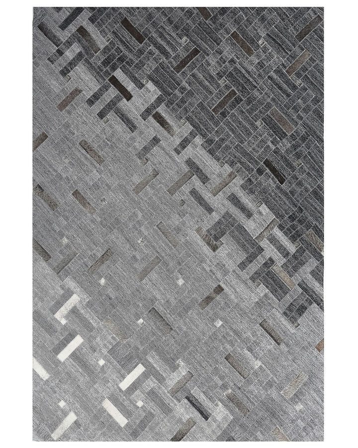 Dara Leather Area Rug 140 x 200 cm Grey