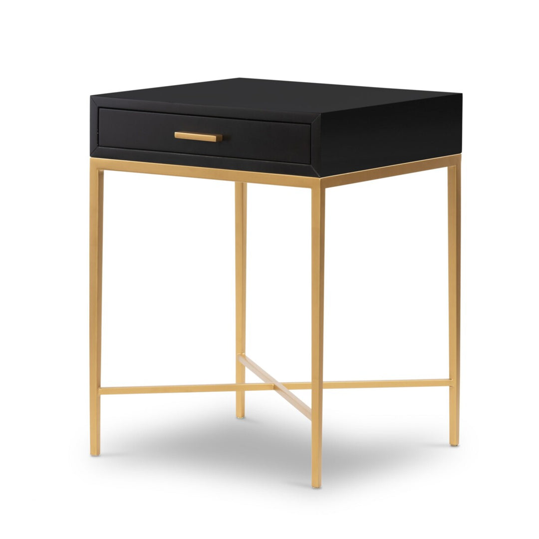 D.I. Designs Berkeley Black Bedside Table | 1 Drawer
