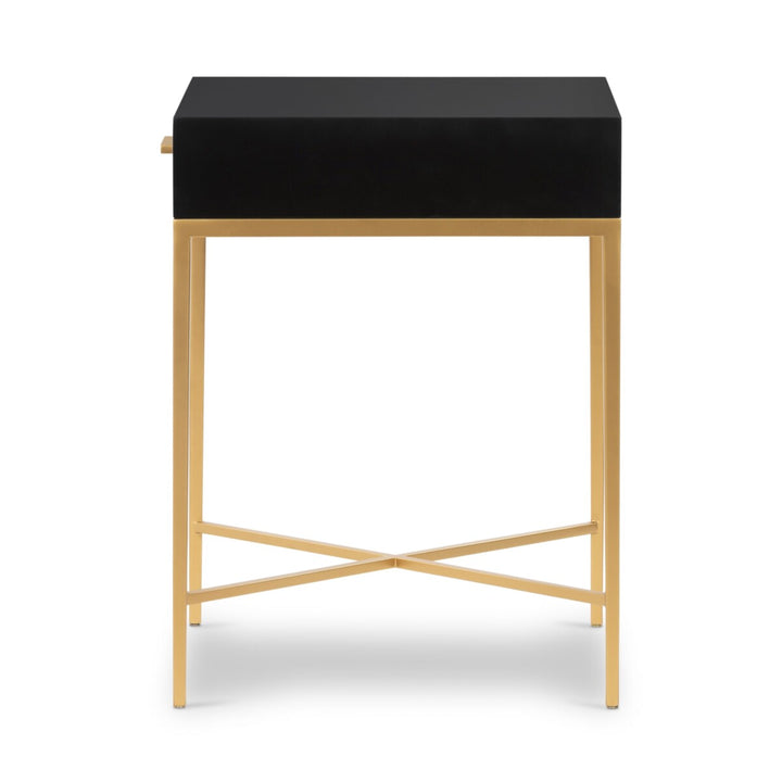 D.I. Designs Berkeley Black Bedside Table | 1 Drawer