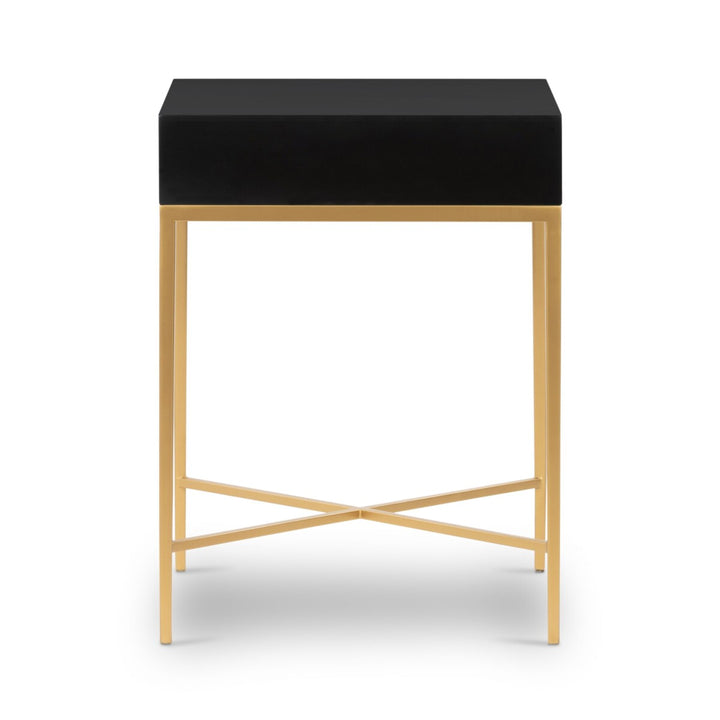 D.I. Designs Berkeley Black Bedside Table | 1 Drawer
