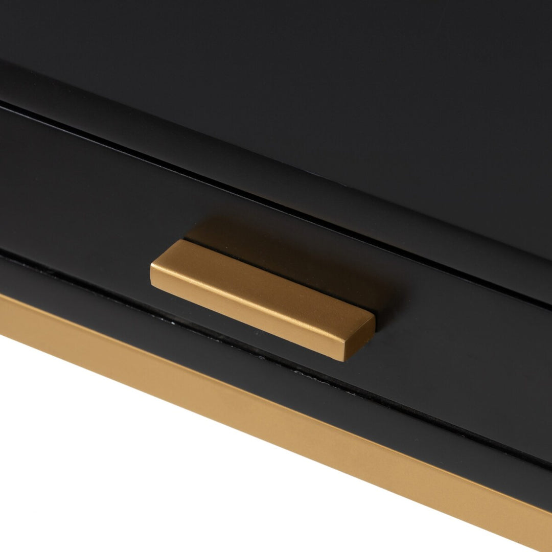 D.I. Designs Berkeley Black Bedside Table | 1 Drawer