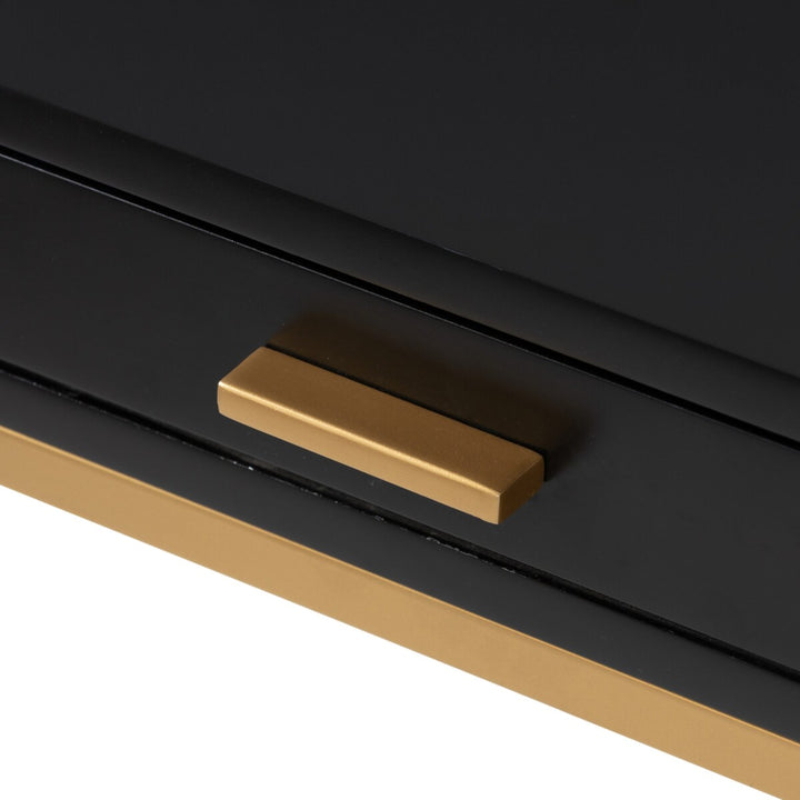 D.I. Designs Berkeley Black Bedside Table | 1 Drawer