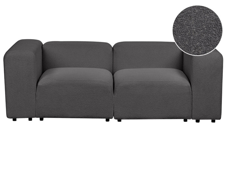 Falsterbo 2 Seater Modular Boucle Sofa Dark Grey