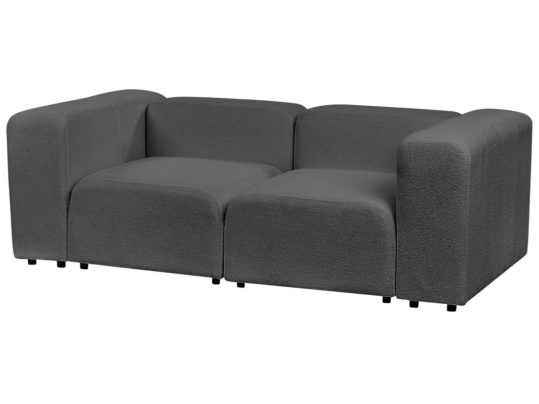 Falsterbo 2 Seater Modular Boucle Sofa Dark Grey