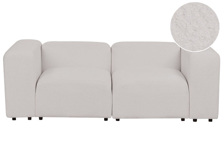 Falsterbo 2 Seater Modular Boucle Sofa Light Grey