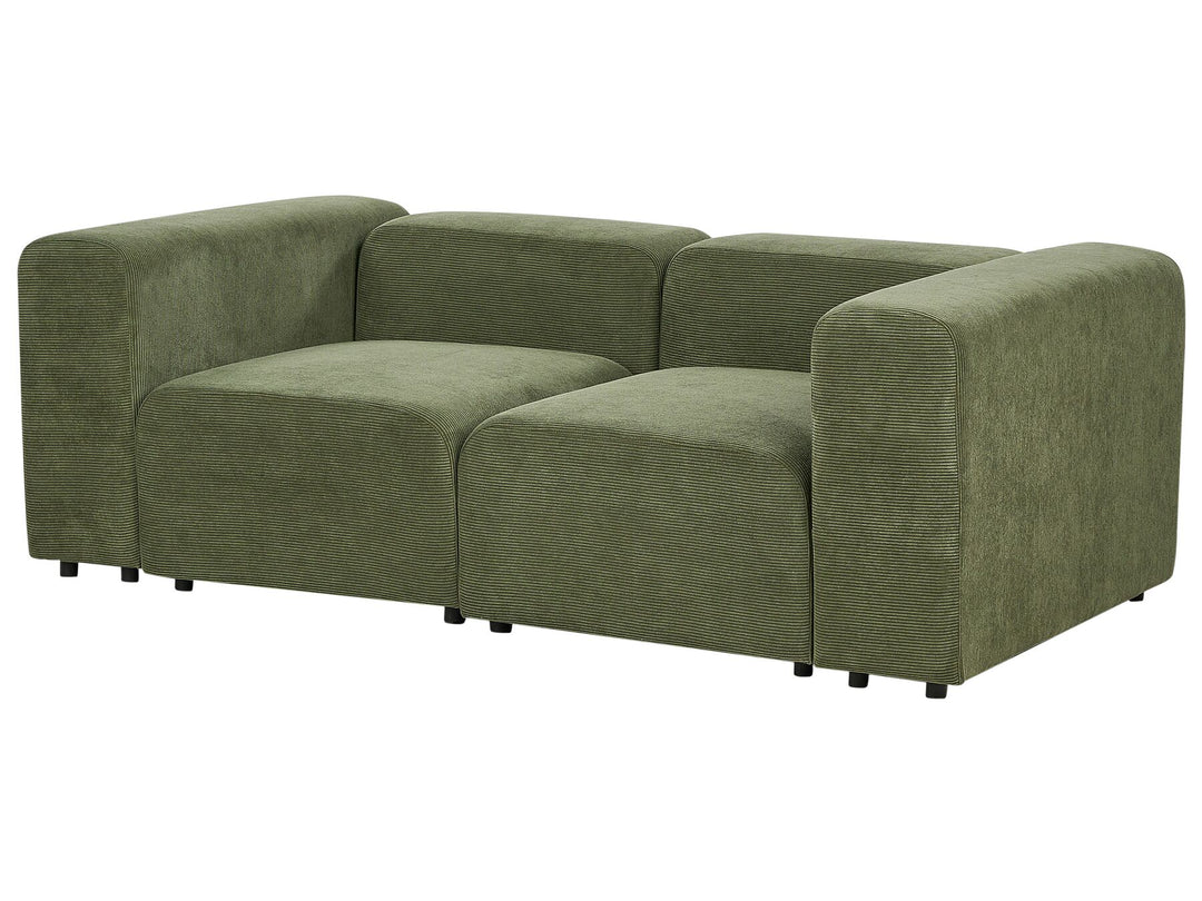 Falsterbo 2 Seater Modular Corduroy Sofa Green