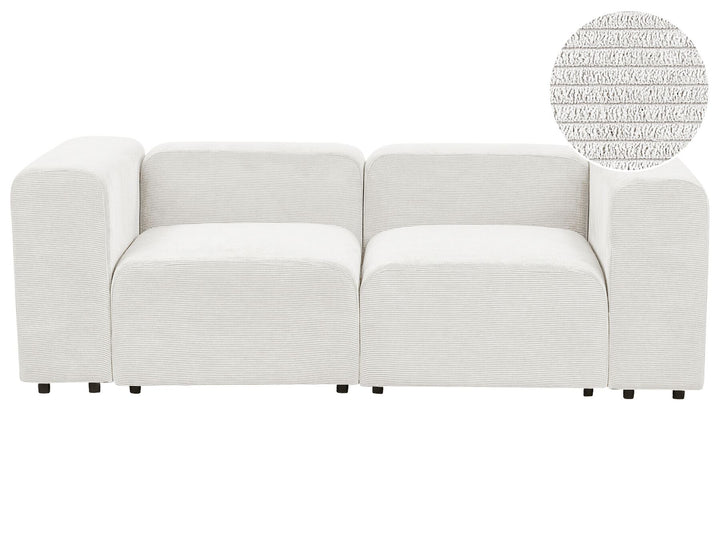 Falsterbo 2 Seater Modular Corduroy Sofa White