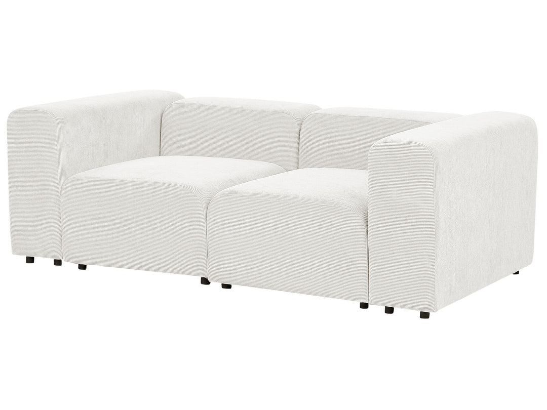 Falsterbo 2 Seater Modular Corduroy Sofa White