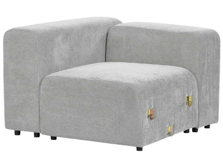 Falsterbo 2 Seater Modular Corduroy Sofa with Ottoman Grey