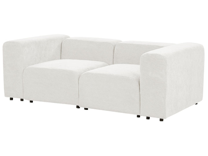 Falsterbo 2 Seater Modular Corduroy Sofa with Ottoman White