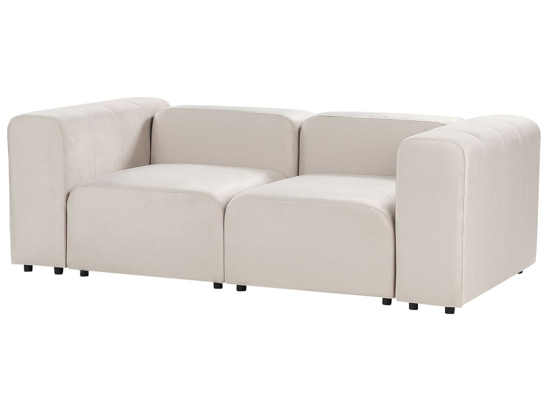 Falsterbo 2 Seater Modular Velvet Sofa Beige