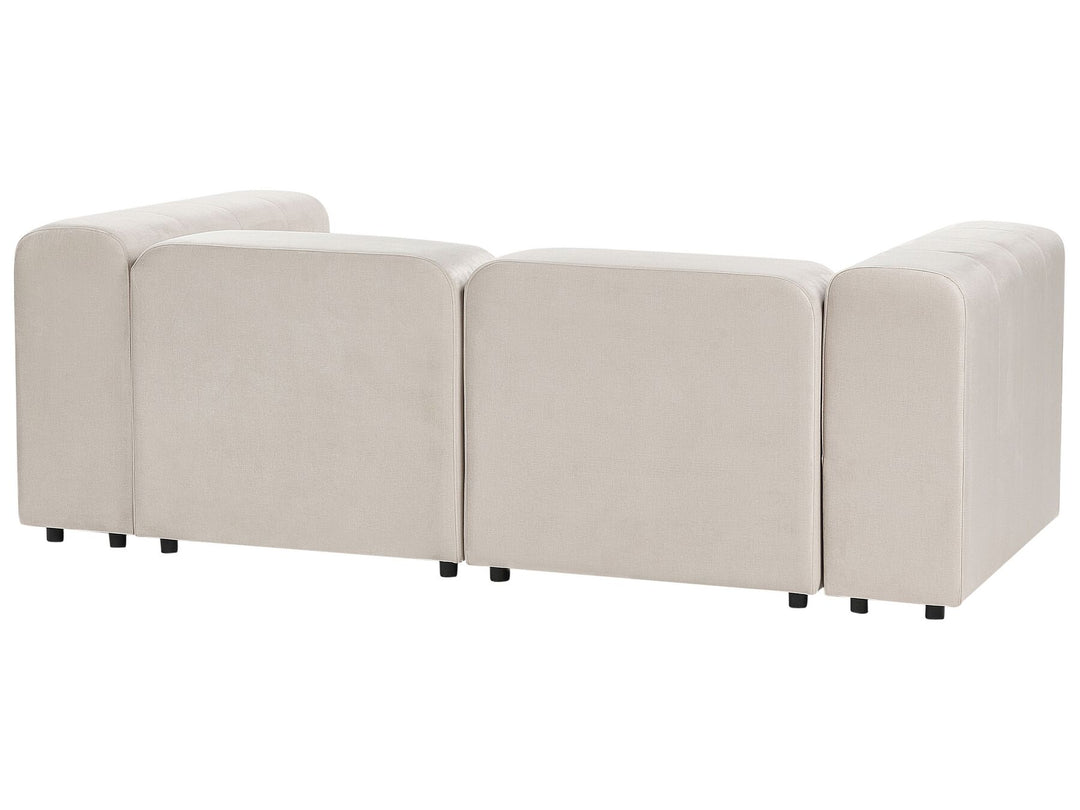 Falsterbo 2 Seater Modular Velvet Sofa Beige