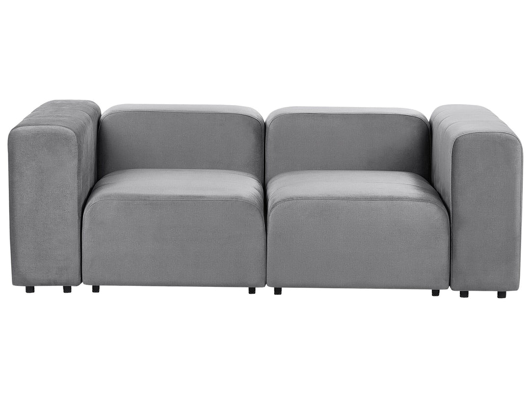 Falsterbo 2 Seater Modular Velvet Sofa Grey