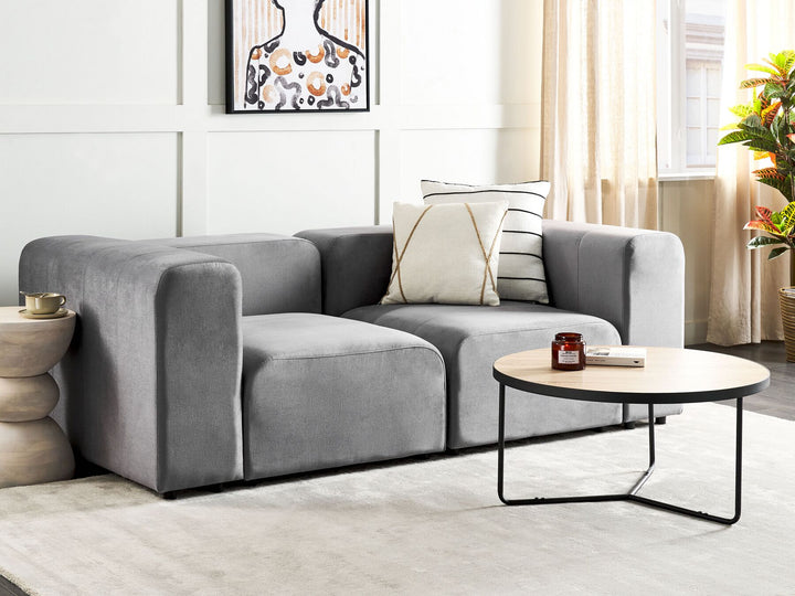 Falsterbo 2 Seater Modular Velvet Sofa Grey