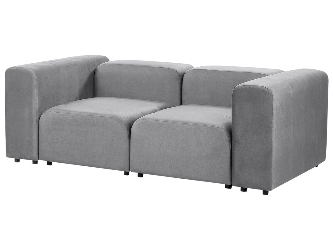 Falsterbo 2 Seater Modular Velvet Sofa Grey