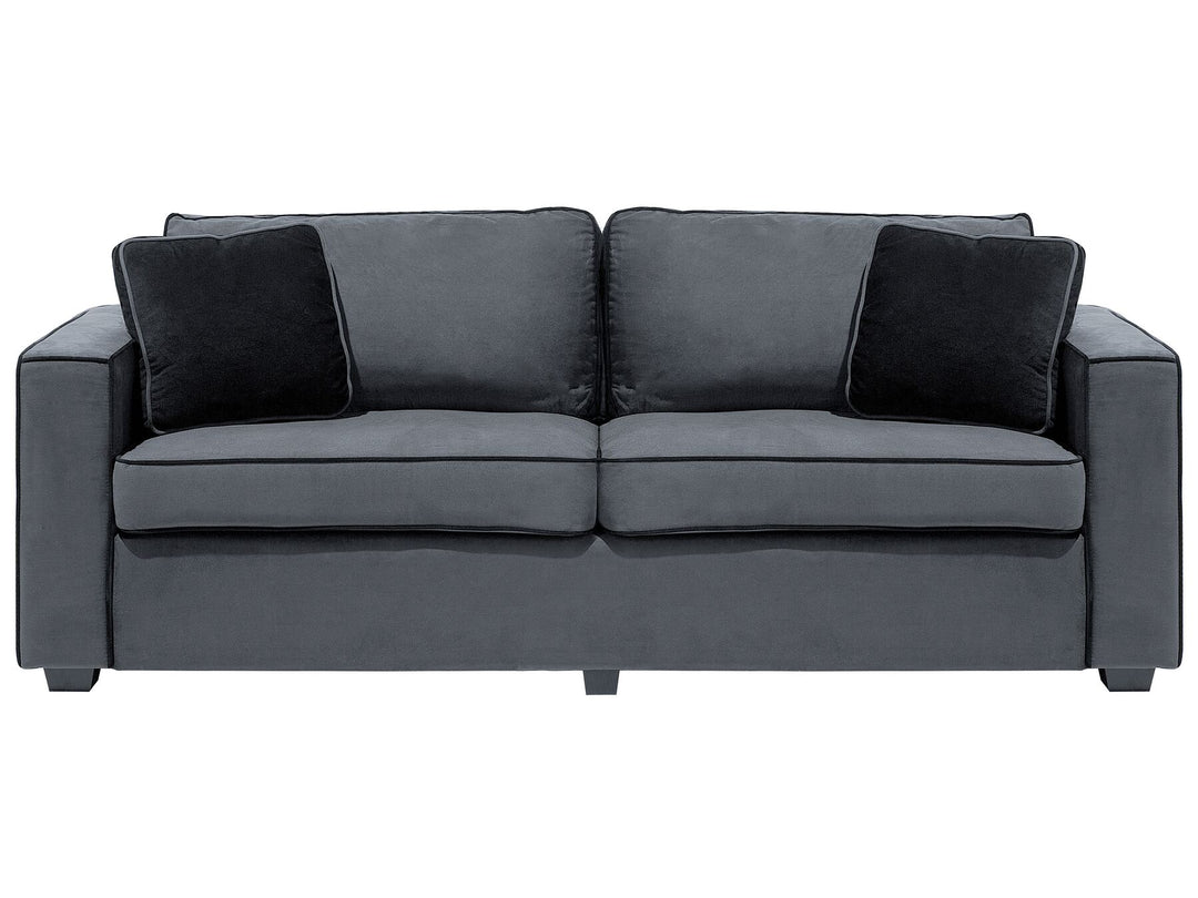 Falun 3 Seater Velvet Sofa Grey