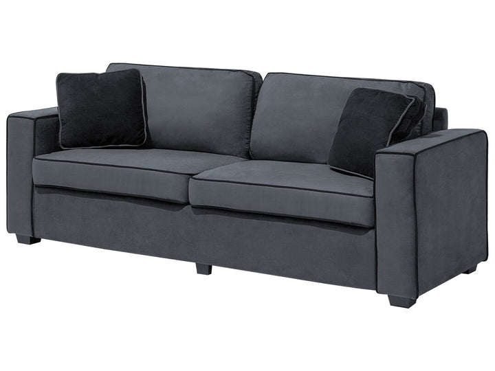 Falun 3 Seater Velvet Sofa Grey