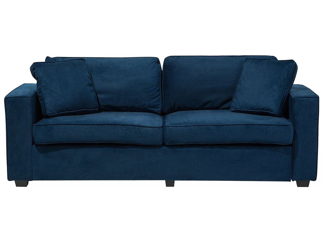 Falun 3 Seater Velvet Sofa Navy Blue