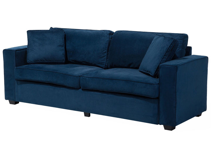 Falun 3 Seater Velvet Sofa Navy Blue