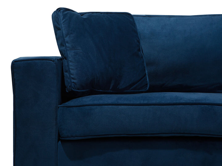 Falun 3 Seater Velvet Sofa Navy Blue