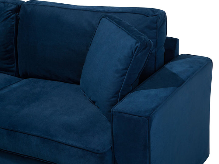 Falun 3 Seater Velvet Sofa Navy Blue