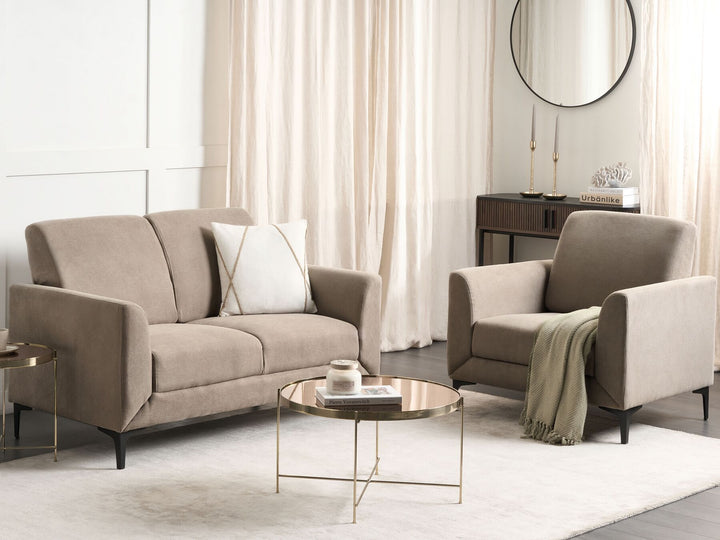 Fenes 2 Seater Fabric Sofa Taupe