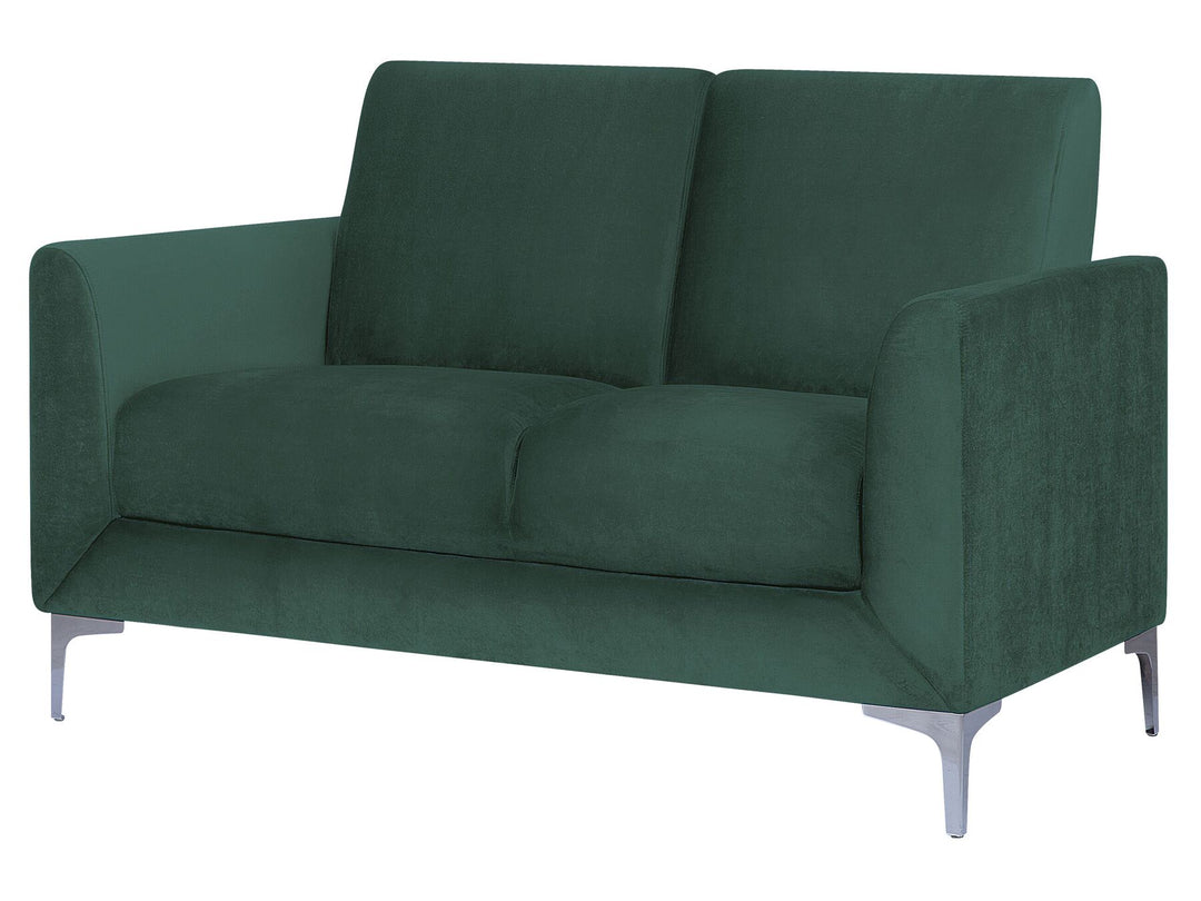 Fenes 2 Seater Velvet Sofa Green