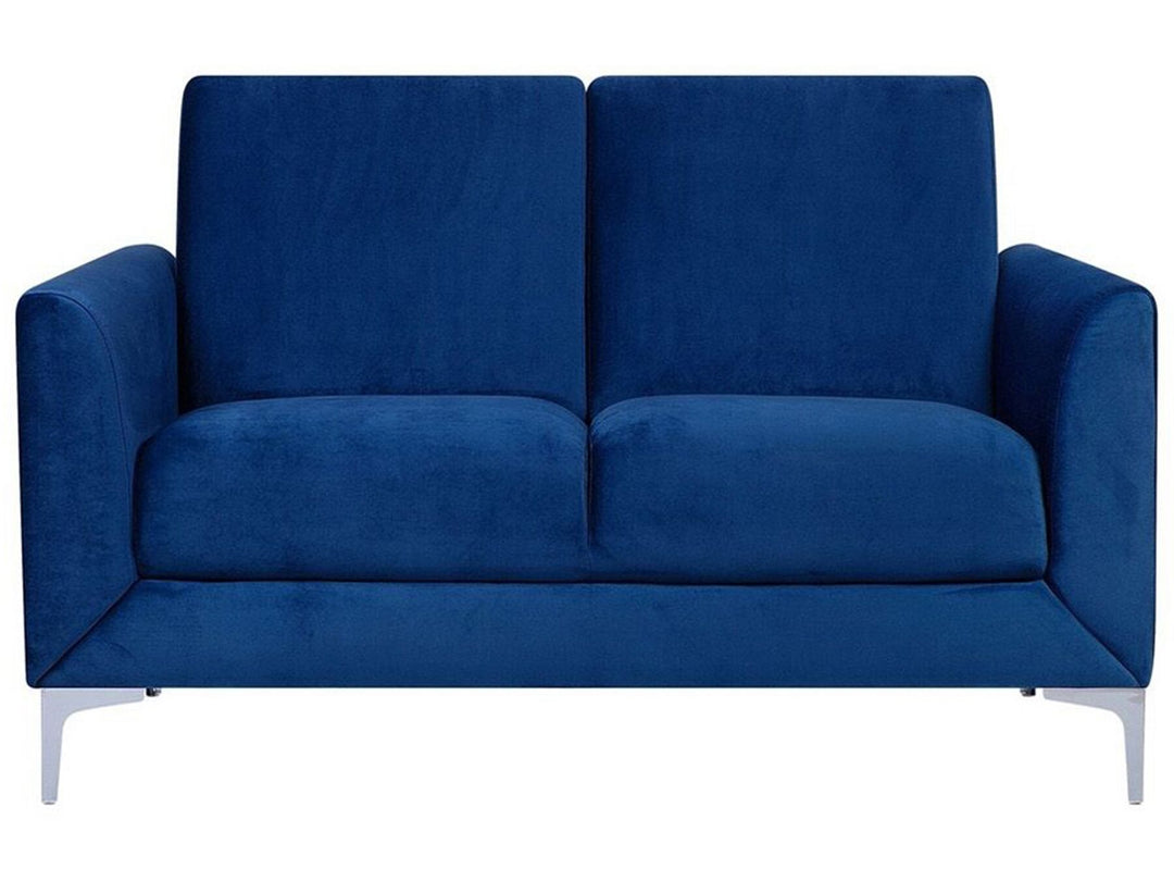 Fenes 2 Seater Velvet Sofa Navy Blue