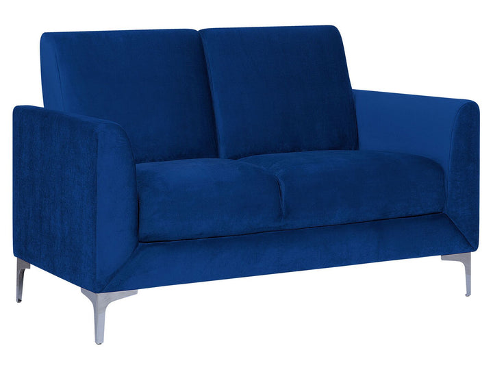 Fenes 2 Seater Velvet Sofa Navy Blue